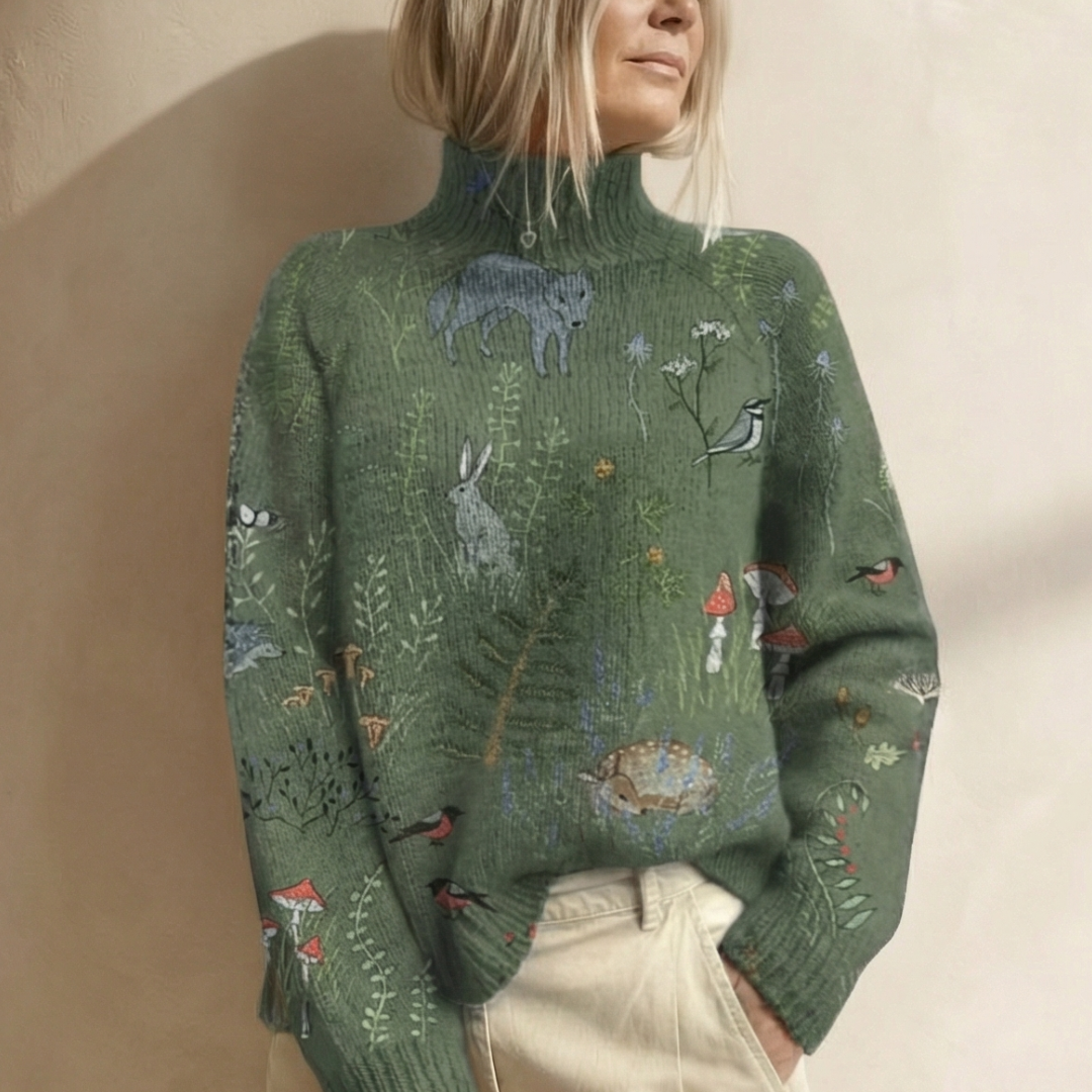 Zara | Warm Floral Turtleneck