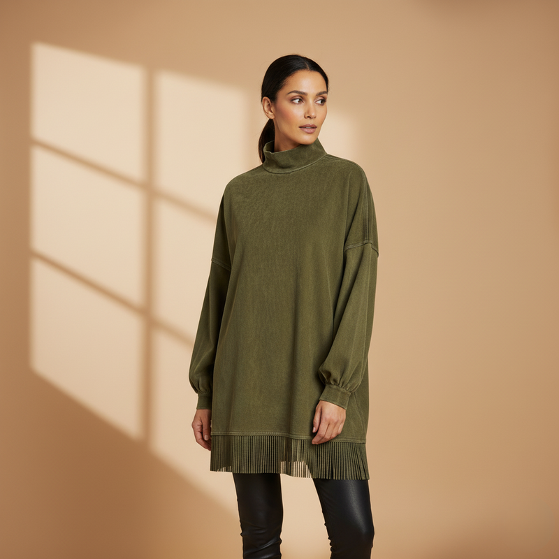 The Willow Fringed Pullover | Blends relaxed